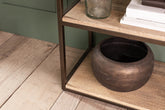 Marjori Mango Wood And Iron Standing Shelves - Narrow - Stable Home Garden