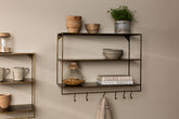 Meghana Iron Shelf With Hooks - Wide - Stable Home Garden
