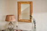 Nalda Reclaimed Wood Carved Mirror - Small - Stable Home Garden
