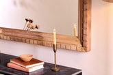 Nalda Reclaimed Wood Carved Mirror - Large - Stable Home Garden