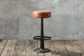 Narwana Leather Round Stool - Stable Home Garden