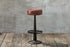 Narwana Leather Round Stool - Chocolate Brown - Stable Home Garden