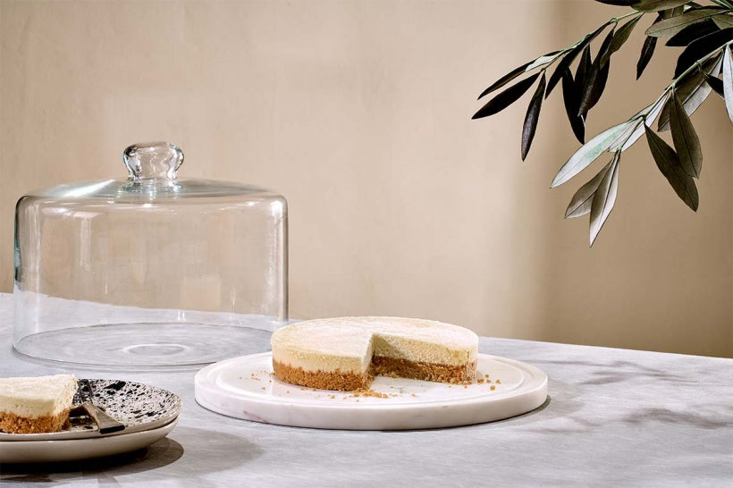 Ovah Marble Cake Dome - White - Stable Home Garden