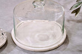 Ovah Marble Cake Dome - White - Stable Home Garden