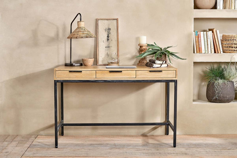 Settur Mango Wood Desk - Stable Home Garden