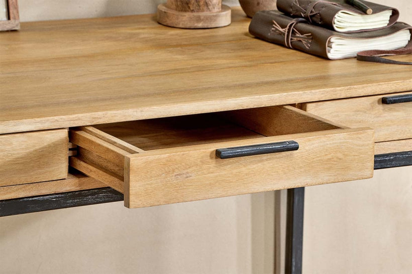 Settur Mango Wood Desk - Stable Home Garden