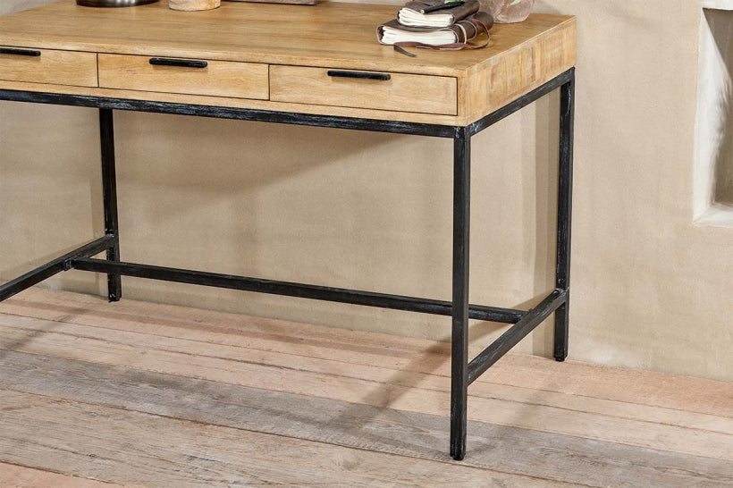 Settur Mango Wood Desk - Stable Home Garden
