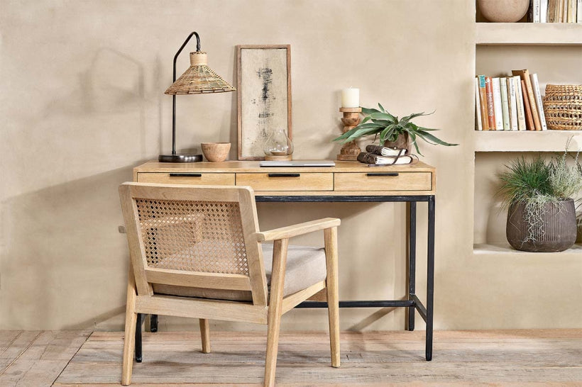 Settur Mango Wood Desk - Stable Home Garden