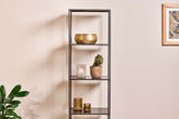Takua Iron Narrow Standing Shelves - Stable Home Garden