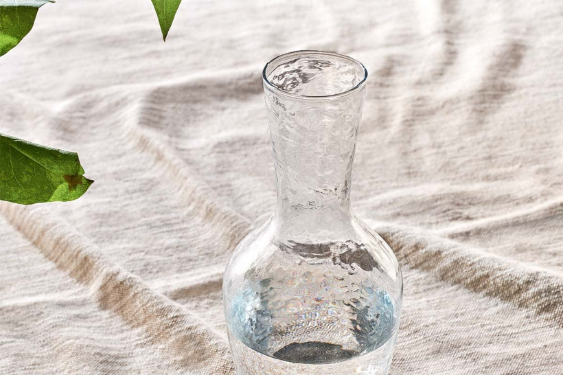 Yala Hammered Jug - Clear Glass - Stable Home Garden