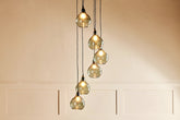 Ziva Statement Recycled Glass Cluster Pendant - Green Smoke - Stable Home Garden