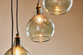 Ziva Statement Recycled Glass Cluster Pendant - Green Smoke - Stable Home Garden