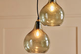 Ziva Statement Recycled Glass Cluster Pendant - Green Smoke - Stable Home Garden