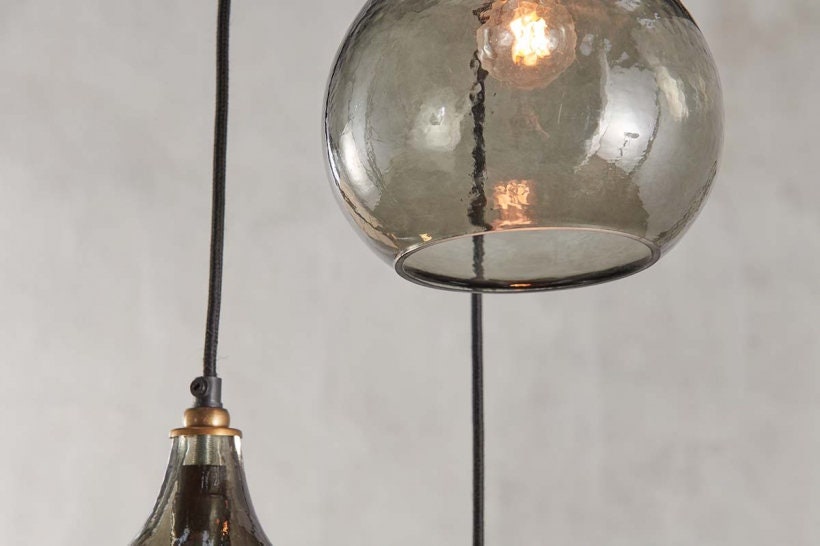 Ziva Cluster Pendant - Green Smoke - Stable Home Garden