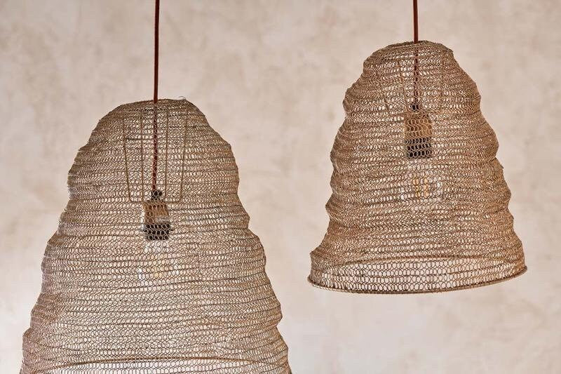 Jatani Wire Lampshades - Antique Brass - Stable Home Garden