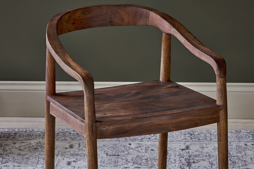 Anbu Acacia Dining Chair - Washed Walnut