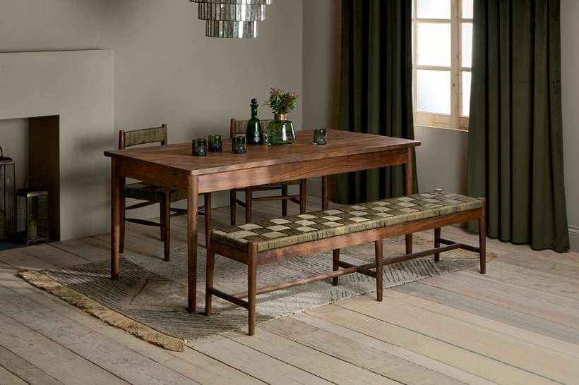 Anbu Acacia Dining Table - Washed Walnut - Large - Stable Home Garden