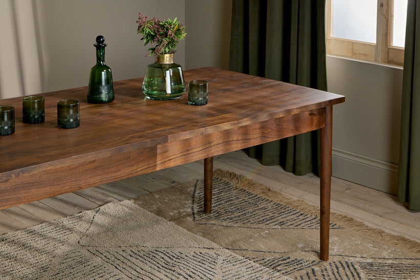 Anbu Acacia Dining Table - Washed Walnut - Small