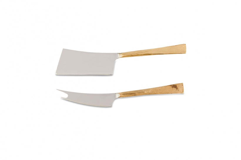 Ena Cheese Knife Set - Brushed Gold