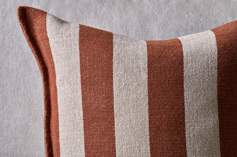 Kobbari Jute & Cotton Cushion Cover - Rust - Stable Home Garden
