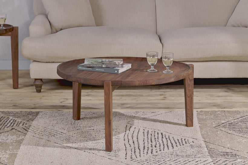 Umar Acacia Coffee Table - Dark Brown