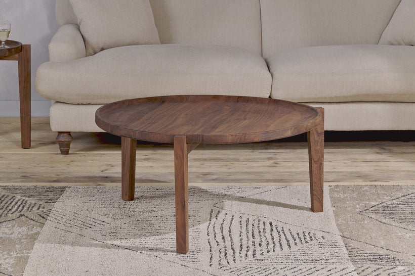 Umar Acacia Coffee Table - Dark Brown - Stable Home Garden