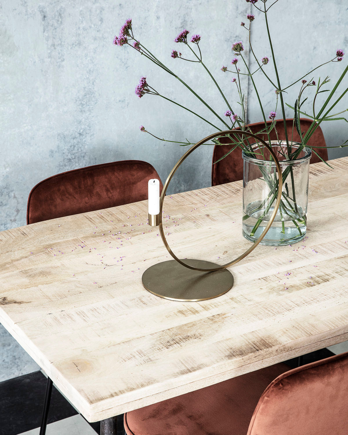 Slated dining table - Nature