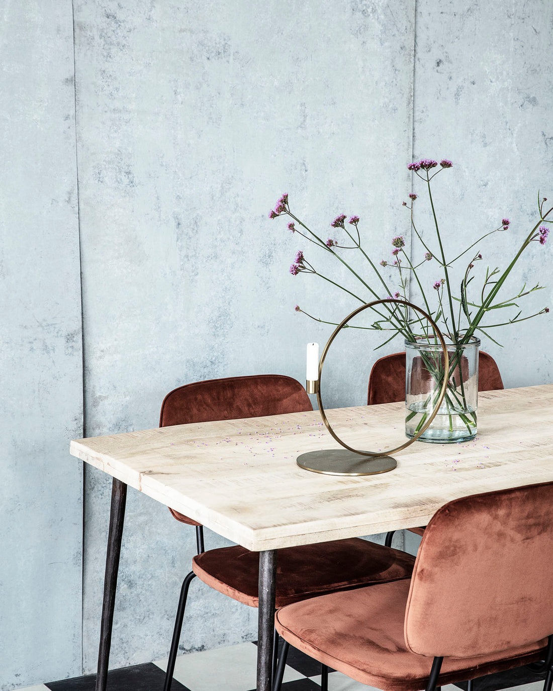 Slated dining table - Nature