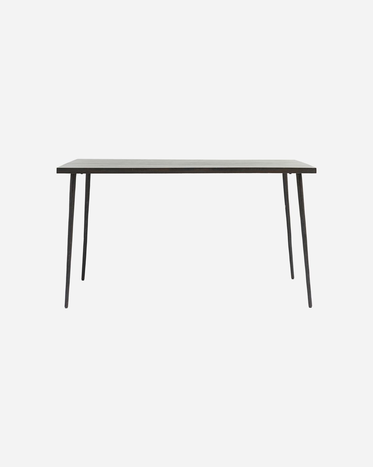 Slated dining table - Black