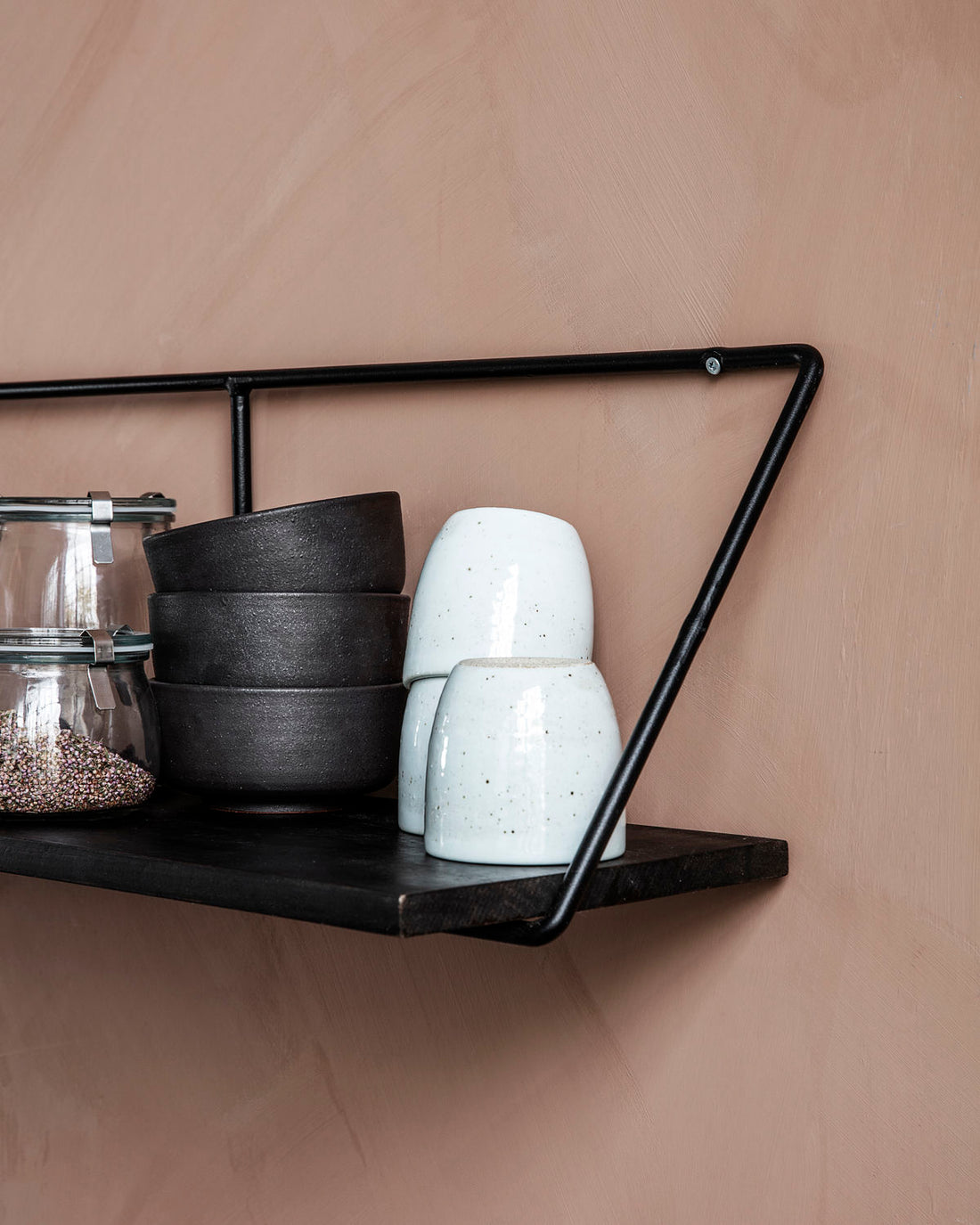 Wired large shelf - Black - Stable Home Garden