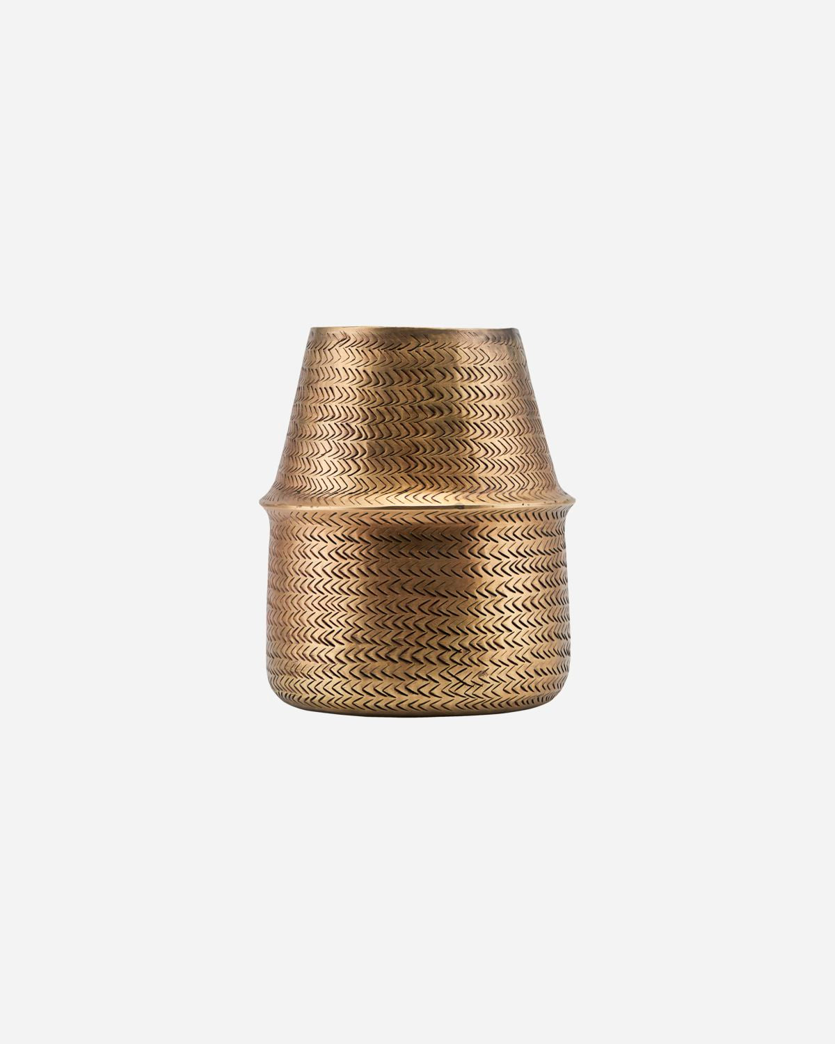 Rattan planter - Brass finish - Stable Home Garden