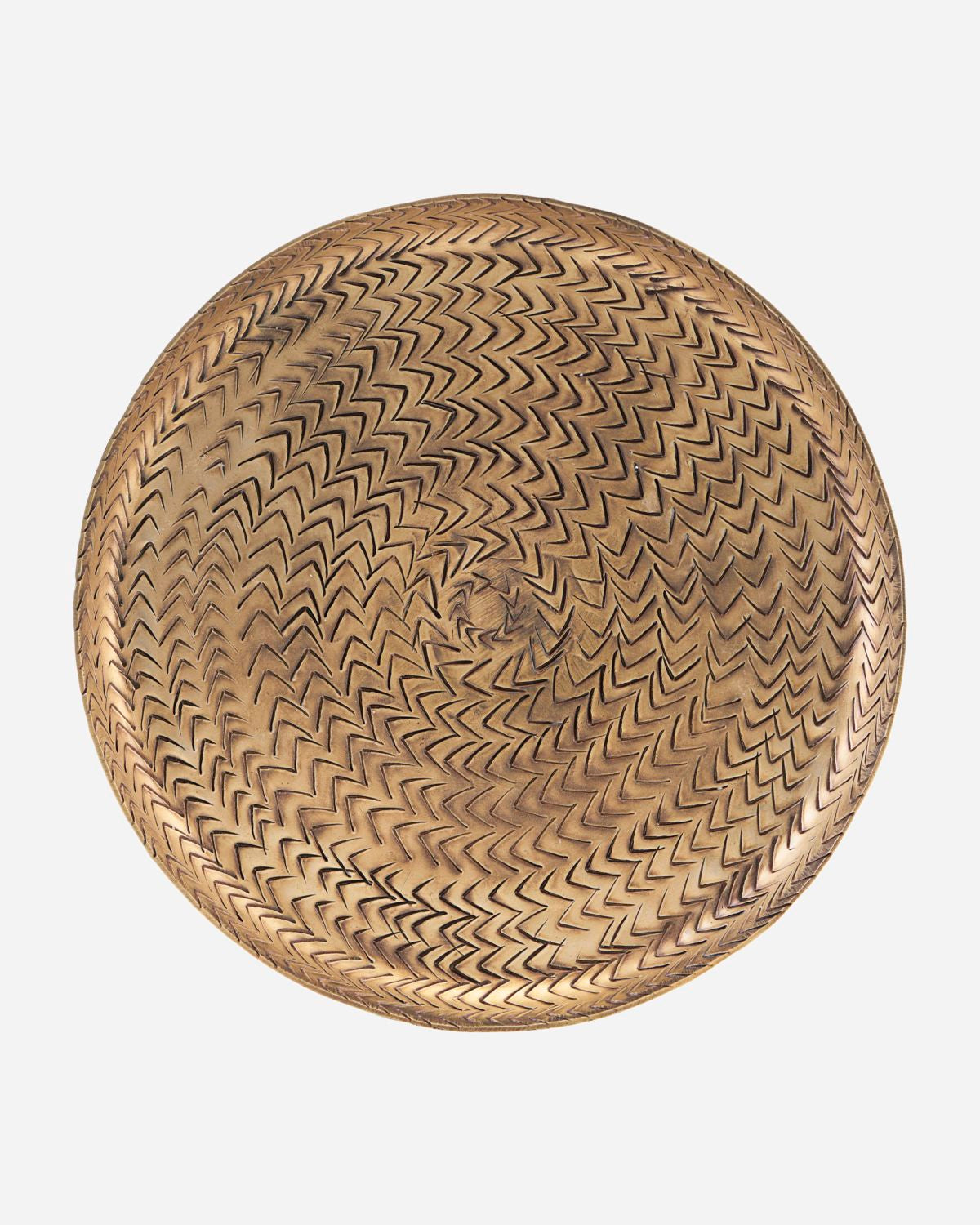 Rattan tray - Brass finish