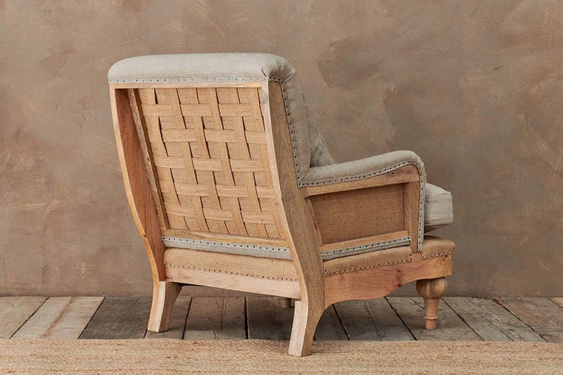 Abe Linen Armchair - Stone