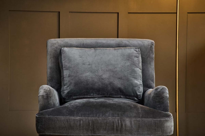 Abe Velvet Armchair - Moss