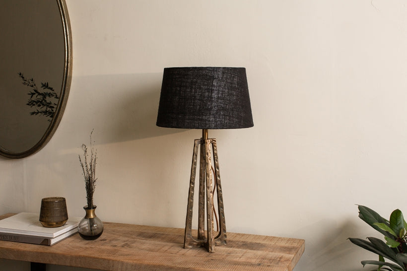 Argoal Hammered Metal Table Lamp - Brass