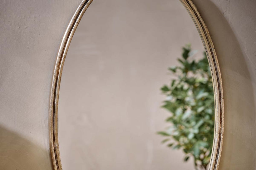 Almora Oval Mirror - Antique Brass - Stable Home Garden