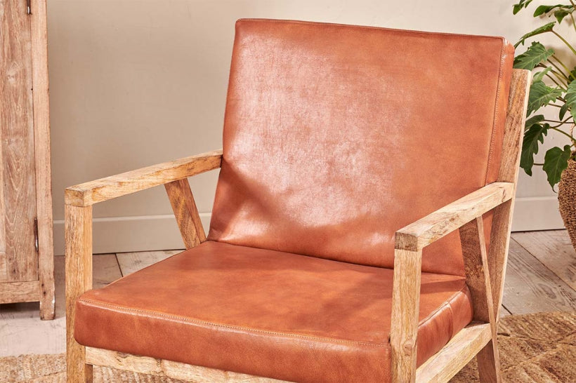 Bolpur Leather Armchair