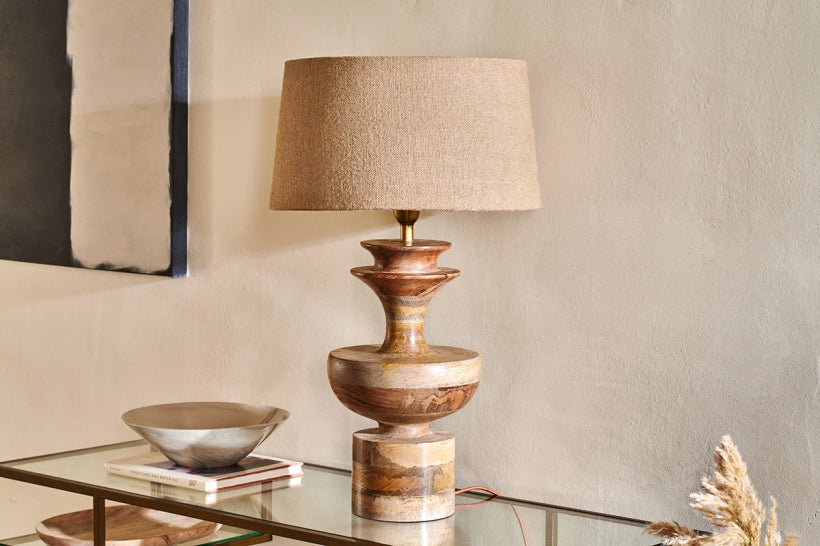 Badur Mango Wood Table Lamp