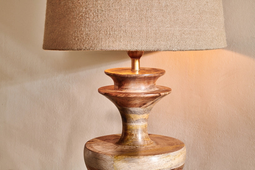 Badur Mango Wood Table Lamp