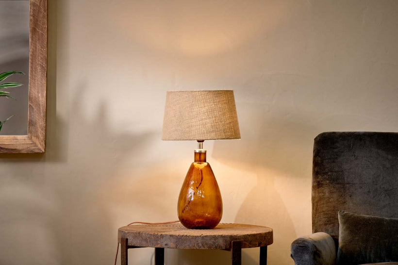 Baba Glass Lamp - Burnt Amber - Small Tall - Stable Home Garden