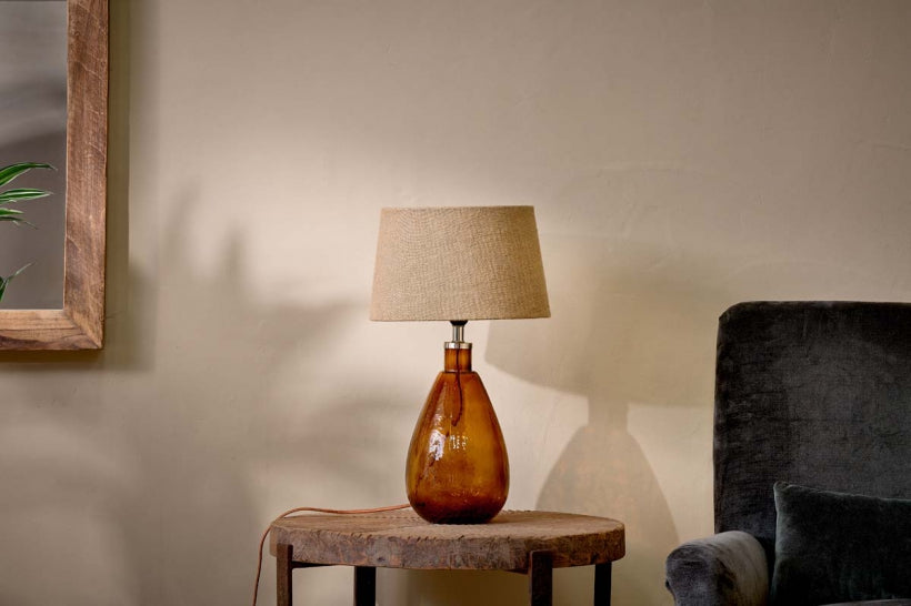 Baba Glass Lamp - Burnt Amber - Small Tall