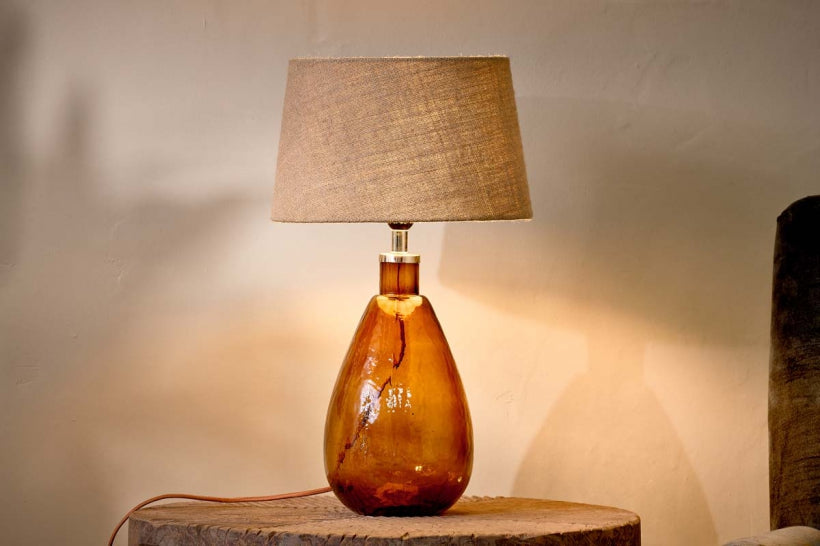 Baba Glass Lamp - Burnt Amber - Small Tall