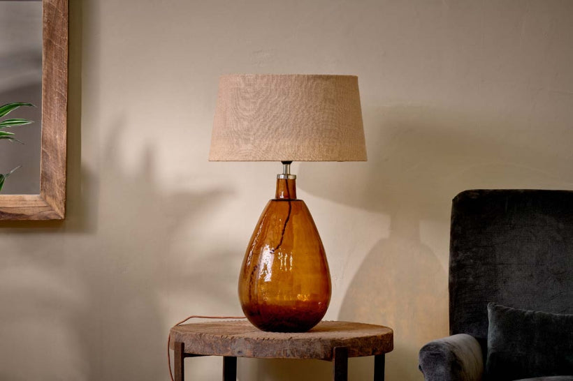 Baba Glass Lamp - Burnt Amber - Large Tall - Stable Home Garden