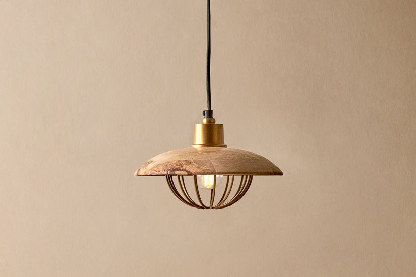 Chakai Wood & Metal Pendant - Small - Stable Home Garden