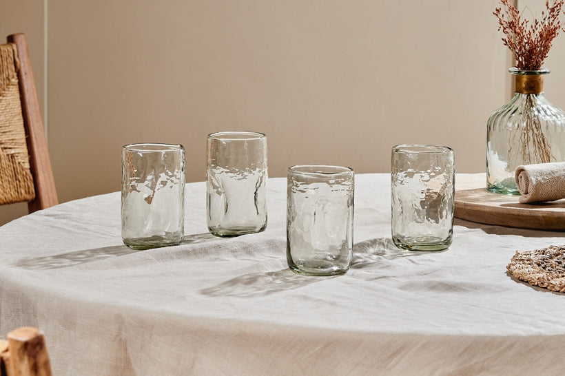 Chandani Tumbler Tall - Clear - Set of 4 - Stable Home Garden