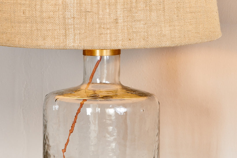 Edina Recycled Glass Table Lamp - Clear - Small