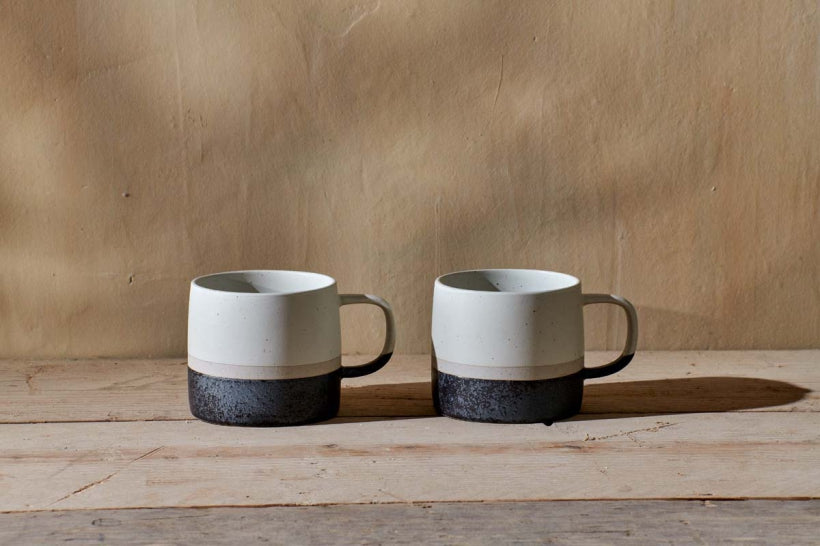 Enesta Dipped Mug - Cream - Set Of 2 - Stable Home Garden