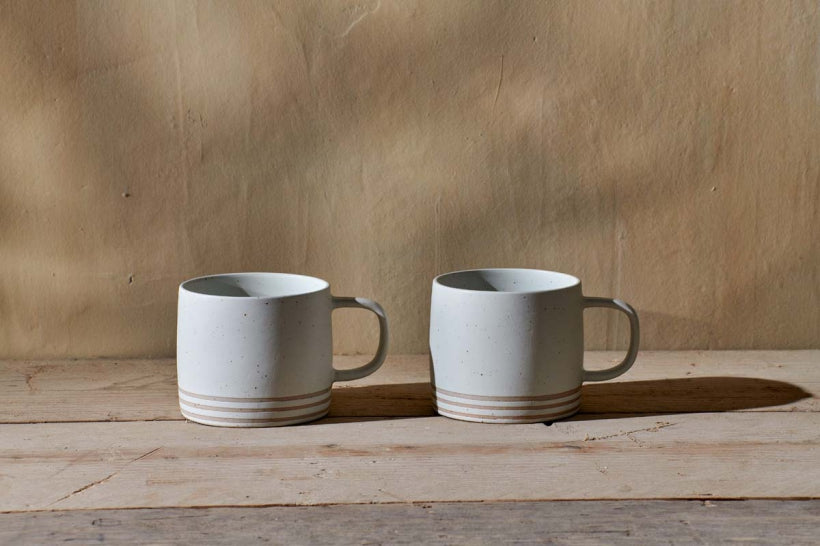 Enesta Line Mug - Cream - Set Of 2