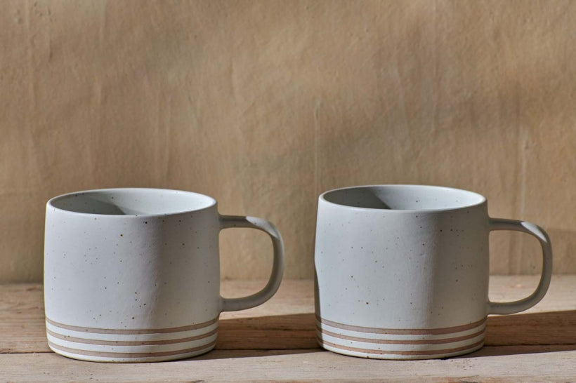 Enesta Line Mug - Cream - Set Of 2