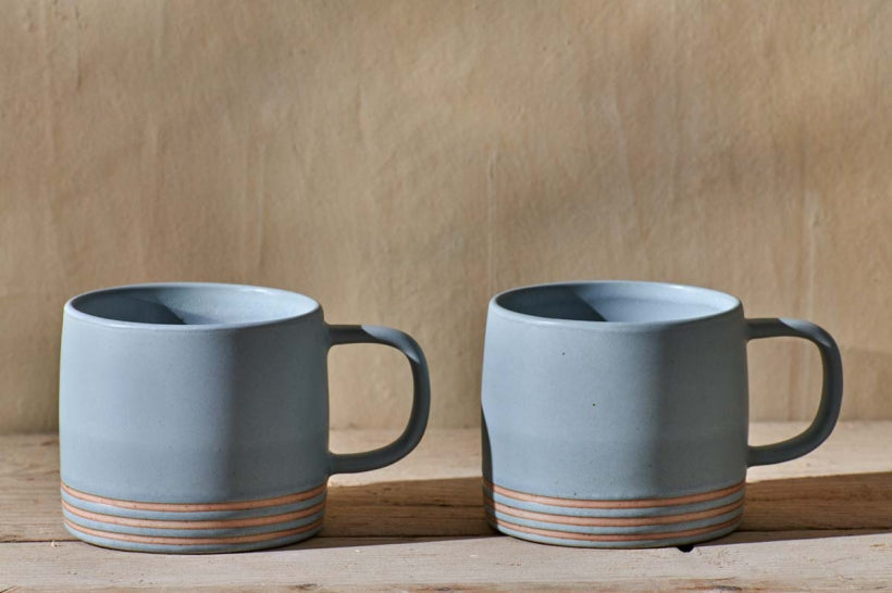 Enesta Line Mug - Dusty Blue - Set Of 2